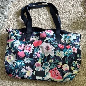 Vera Bradley Navy and Pink Floral Tote Bag